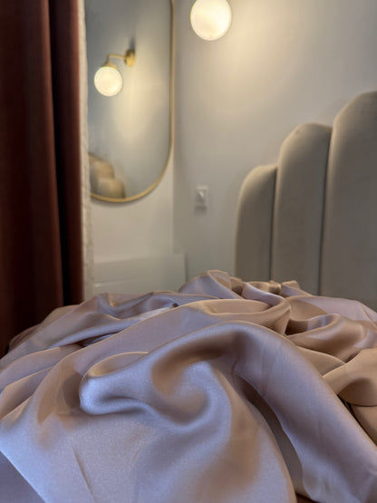 Taie d'oreiller en soie beige